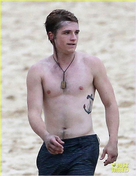 Josh Hutcherson didn't let a leg injury hold him back from a trip to Guitar Center on Thursday. ... strips naked for a shower before slipping into a glamorous red gown in racy BTS video of her ...